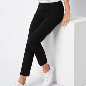 NWT Liz Claiborne Emma Slim Leg Ankle Pant in Black | Women's Size 12